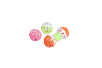 Pets Empire Cage Like Ball & Dumbell Green/White